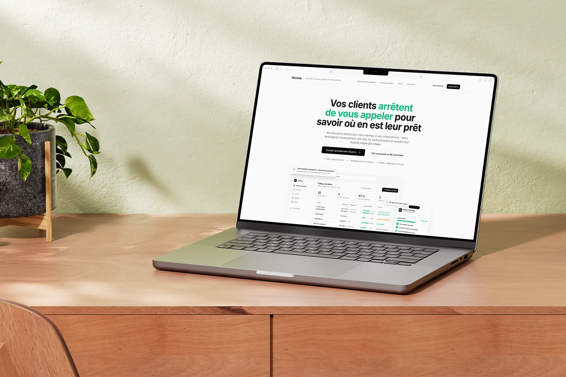 Nivoria : un portail client pour courtiers, construit en un mois